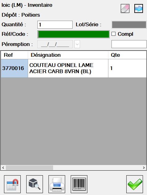 Inventaire code barres gestion commerciale Sage 100